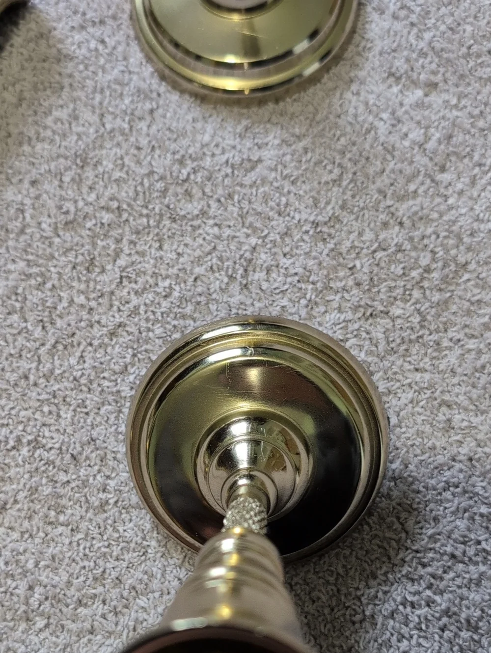 Gold Finish Taper Candlestick Holders - Set of 3